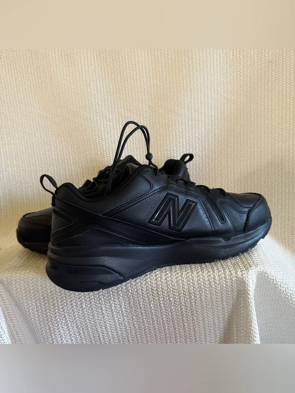 New Balance 608v5 Men’s Size 11 4E Extra Wide Black Leather Slip Resistant